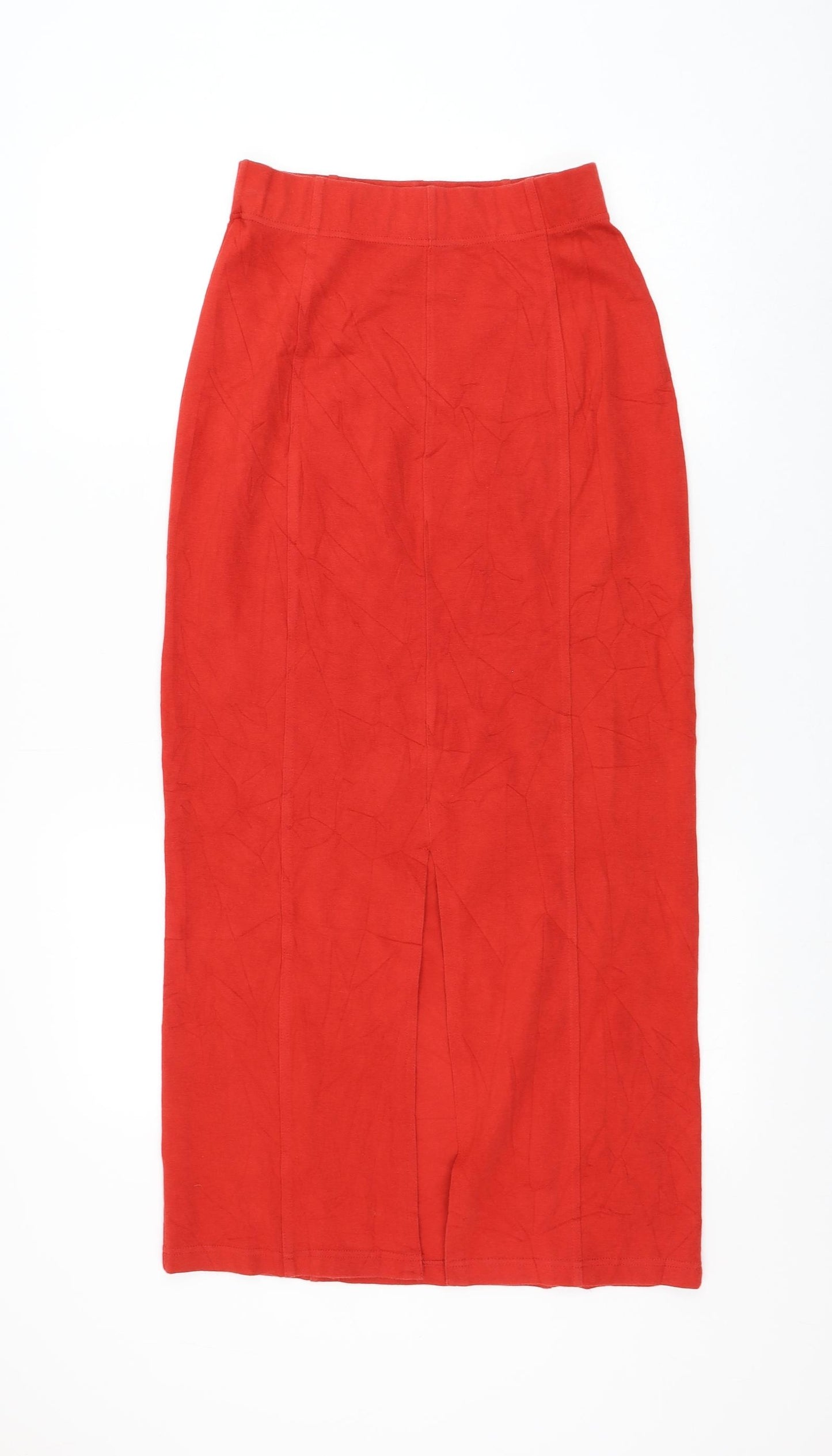 Chainz Womens Red Cotton Straight & Pencil Skirt Size 14