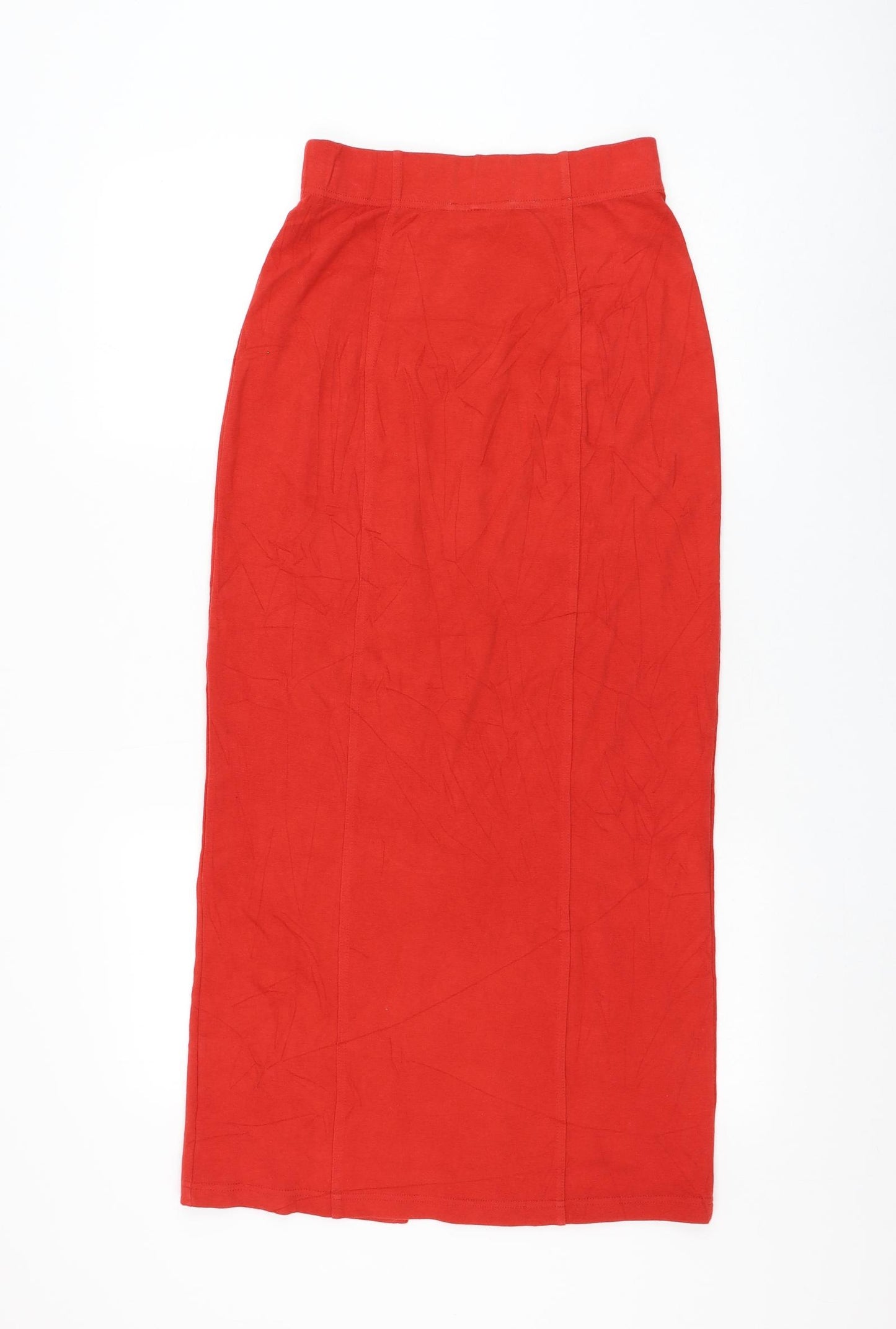 Chainz Womens Red Cotton Straight & Pencil Skirt Size 14