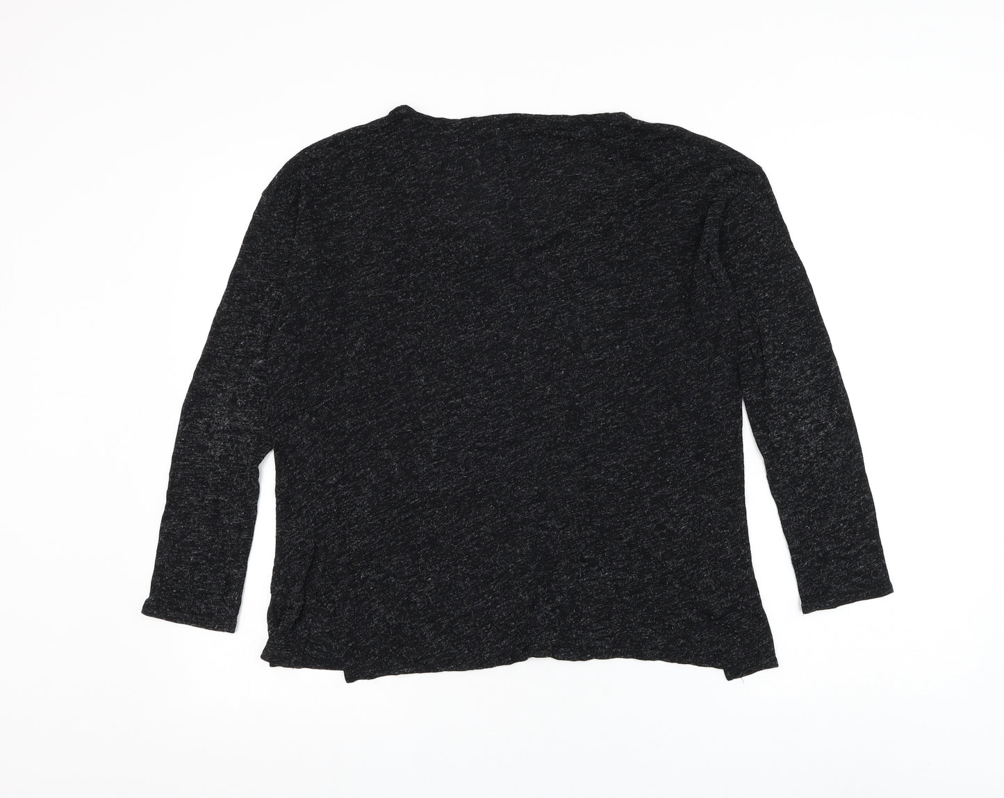 Topshop Womens Black Scoop Neck Viscose Pullover Jumper Size 8