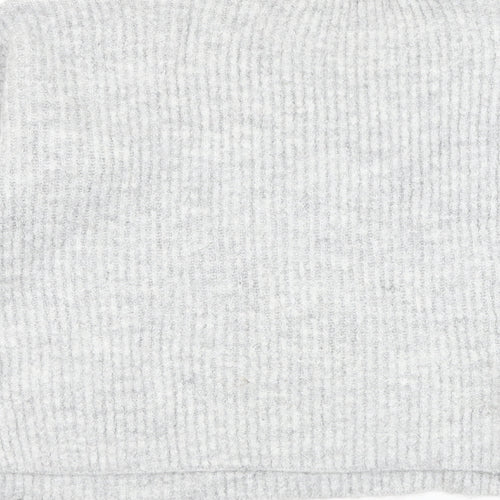Primark Womens Grey Mock Neck Acrylic Pullover Jumper Size 10