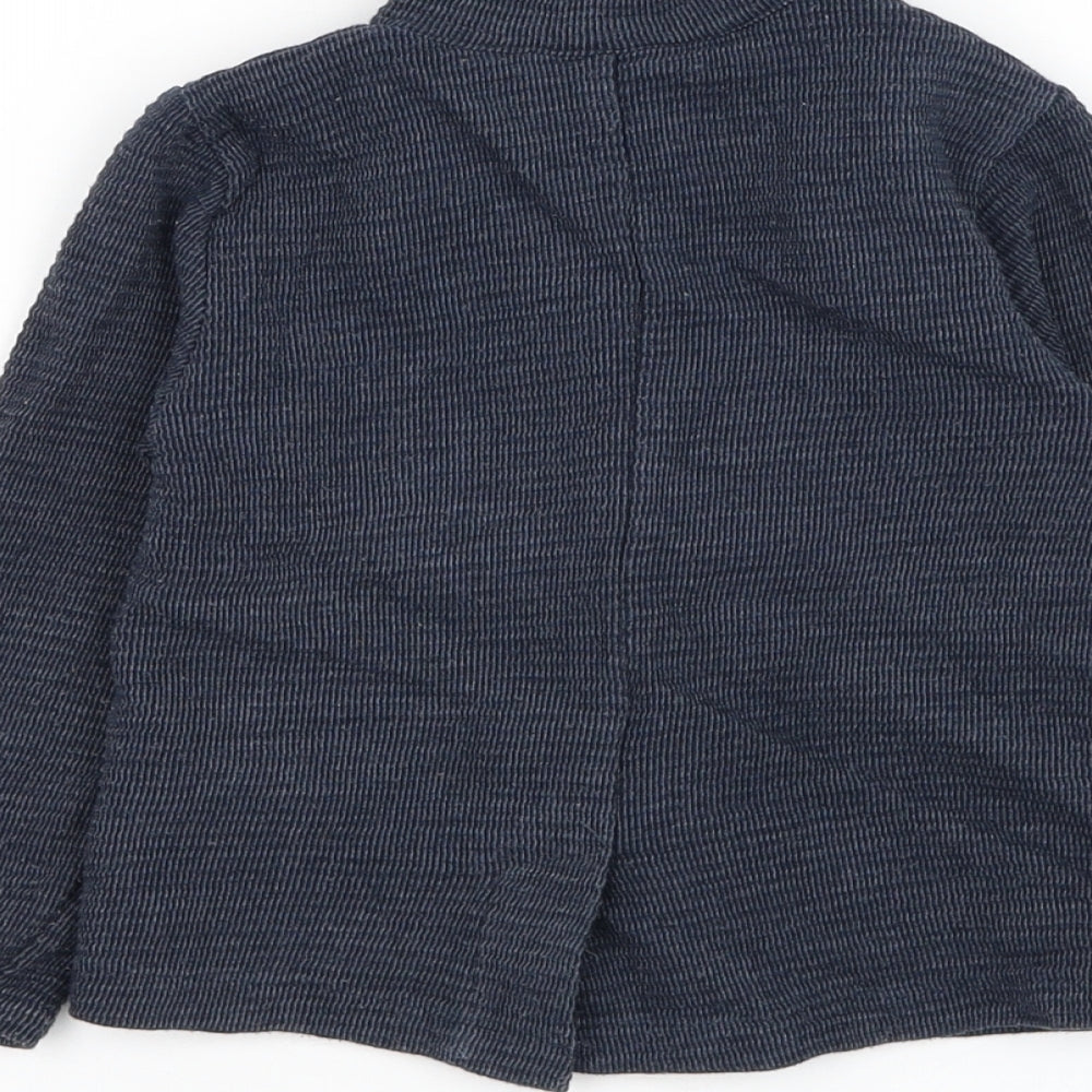 Zara Boys Blue Cotton Cardigan Jumper Size 18-24 Months Button
