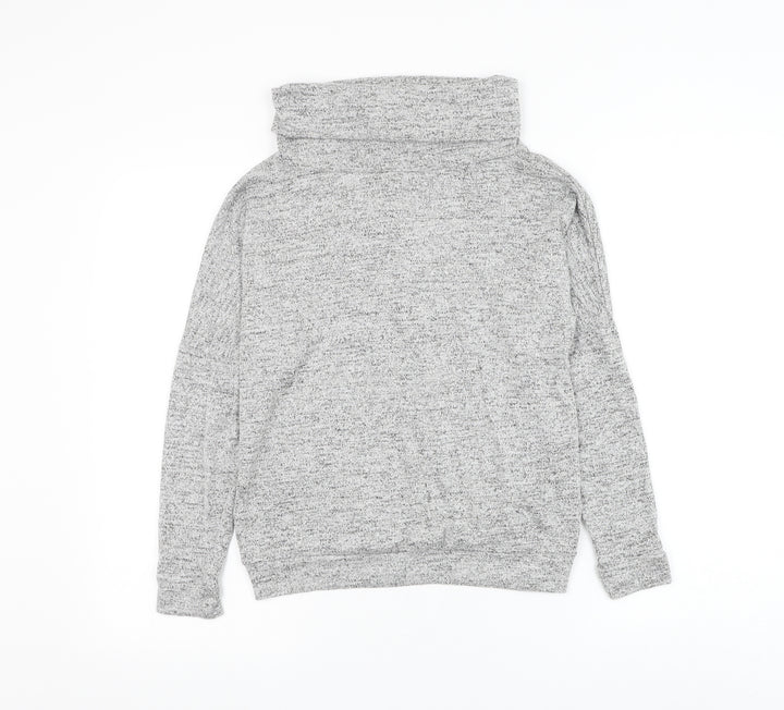 H&M Girls Grey Roll Neck Viscose Pullover Jumper Size 11-12 Years Pullover