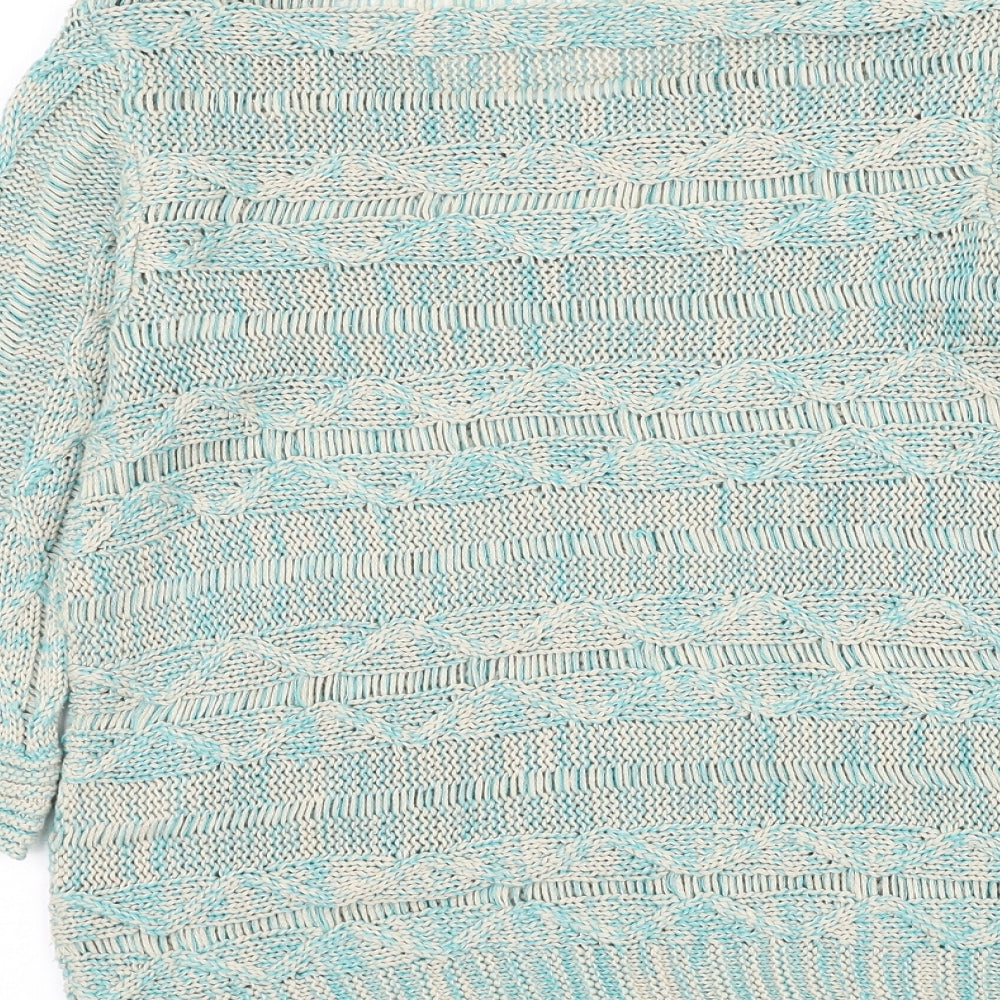 TU Womens Blue Scoop Neck Acrylic Pullover Jumper Size 8
