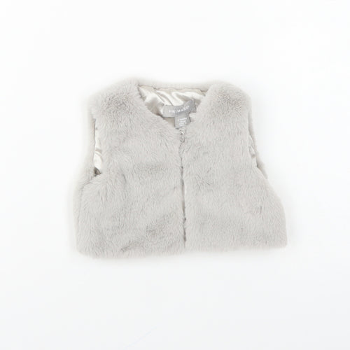 Primark Girls Grey Gilet Jacket Size 6-9 Months Button