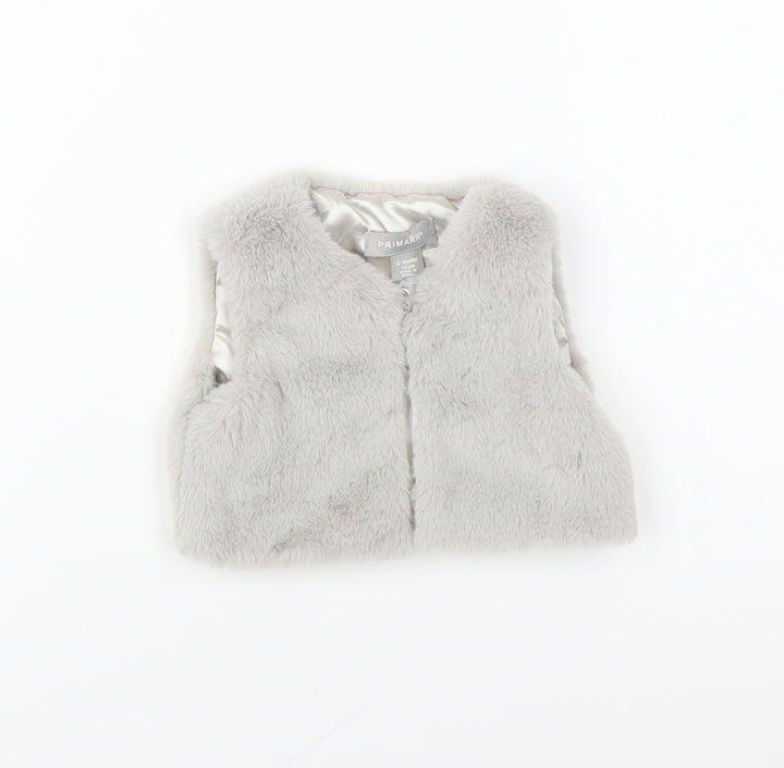 Primark Girls Grey Gilet Jacket Size 6-9 Months Button