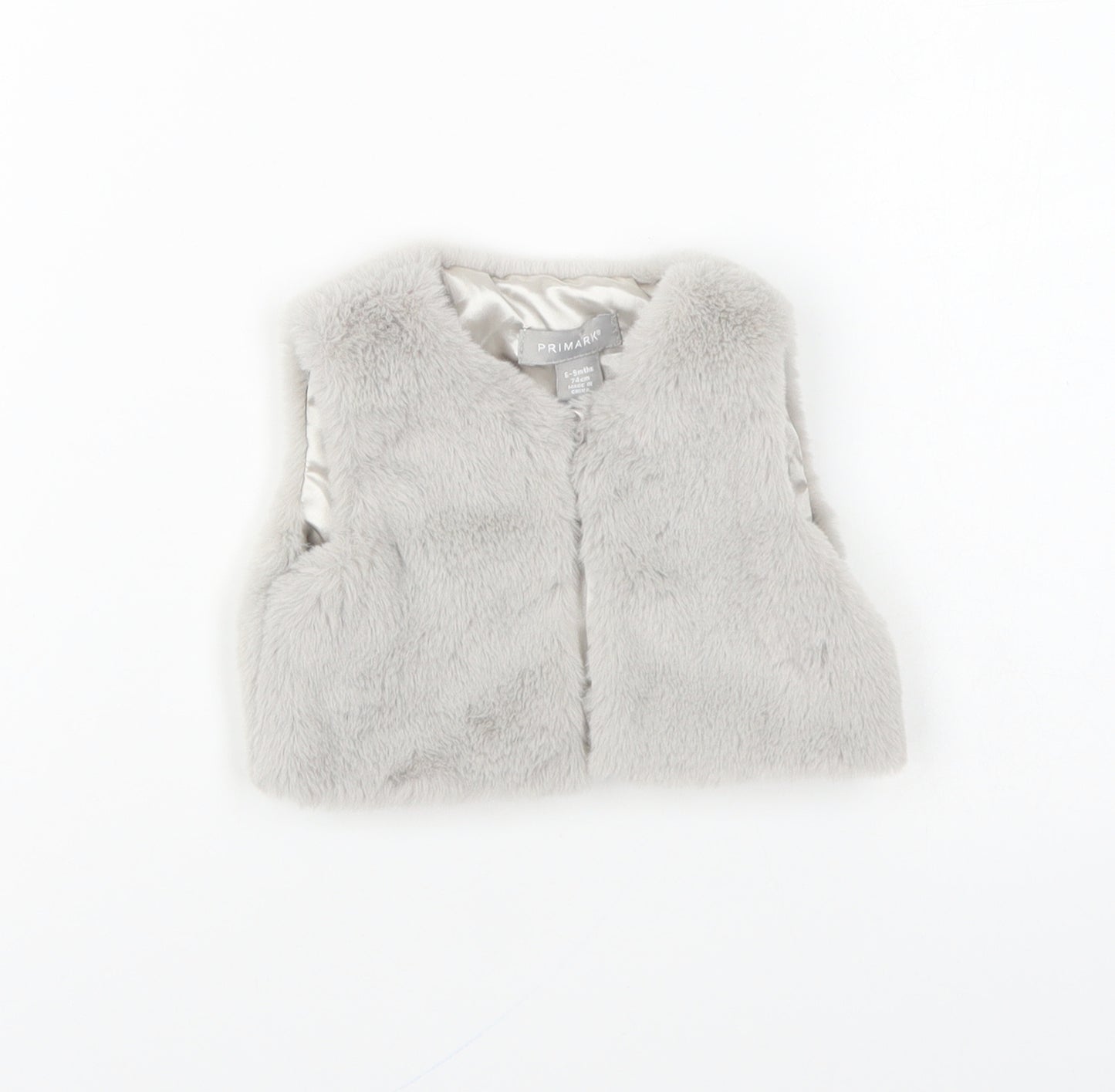 Primark Girls Grey Gilet Jacket Size 6-9 Months Button