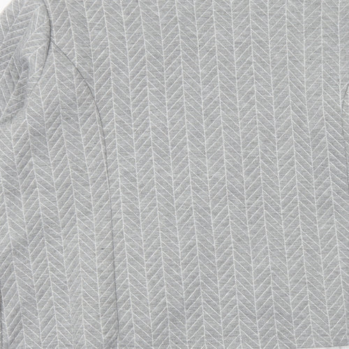 Anna Rose Womens Grey Geometric Jacket Size 16 Zip