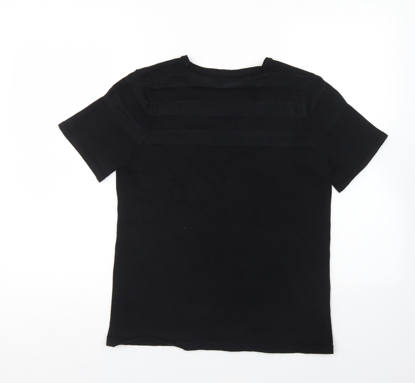 Carmen Womens Black Round Neck Rayon Pullover Jumper Size L