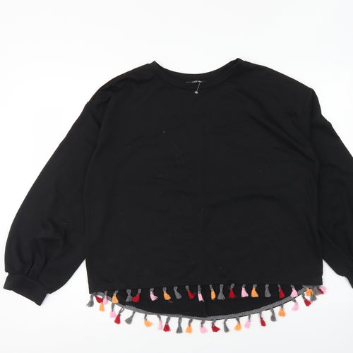 SheIn Womens Black Polyester Pullover Sweatshirt Size M Pullover