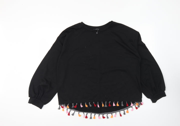 SheIn Womens Black Polyester Pullover Sweatshirt Size M Pullover