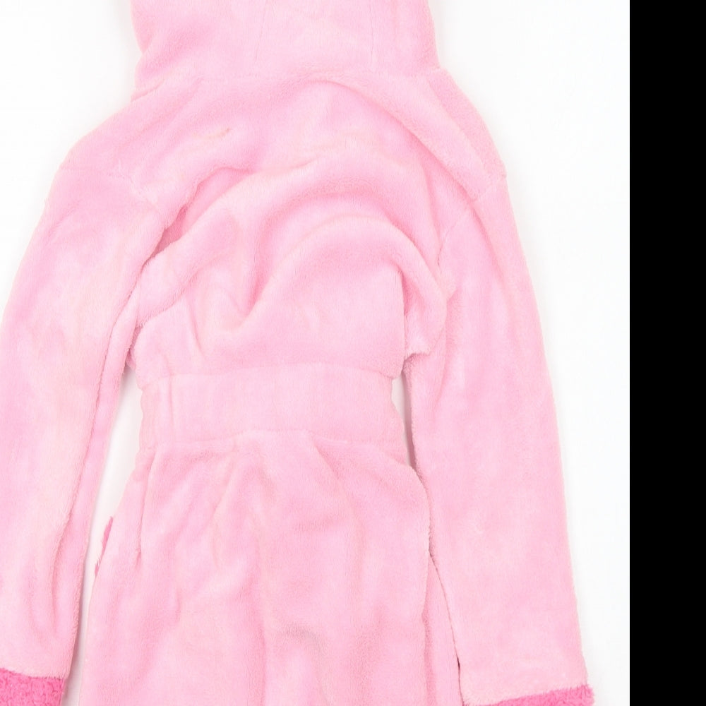Nickelodeon Girls Pink Solid Polyester Top Gown Size 3-4 Years Drawstring - Paw Patrol