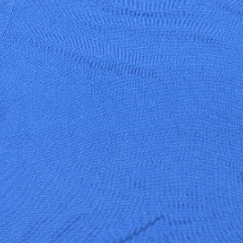 Marks and Spencer Womens Blue Round Neck Acrylic Pullover Jumper Size 16