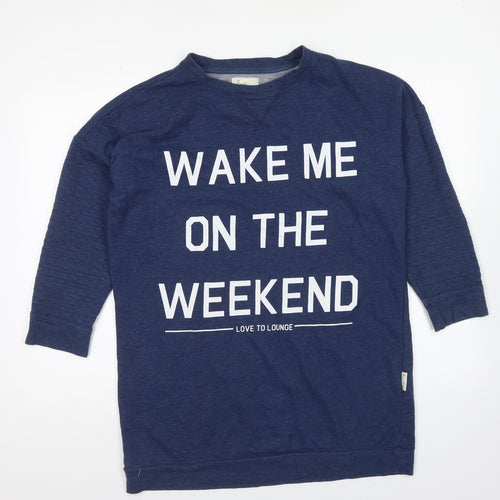 Primark Womens Blue Solid Polyester Top Dress Size S - Wake Me On The Weekend
