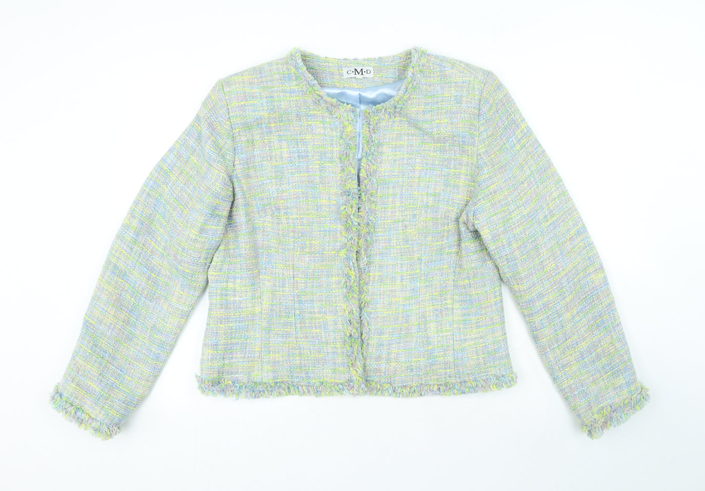 C.M.D Womens Multicoloured Check Acrylic Suit Jacket Size 18