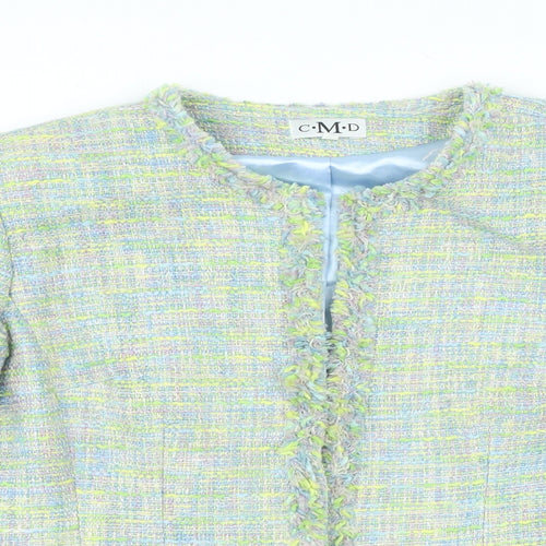 C.M.D Womens Multicoloured Check Acrylic Suit Jacket Size 18