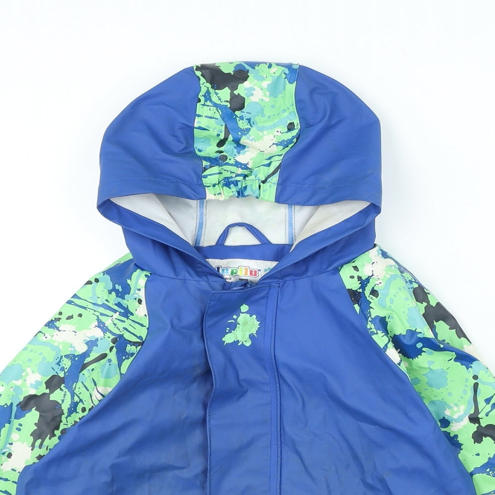 Lupilu Boys Blue Camouflage Anorak Coat Size 4-5 Years Zip