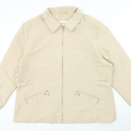 EWM Pure Classics Womens Beige Jacket Size 20 Zip