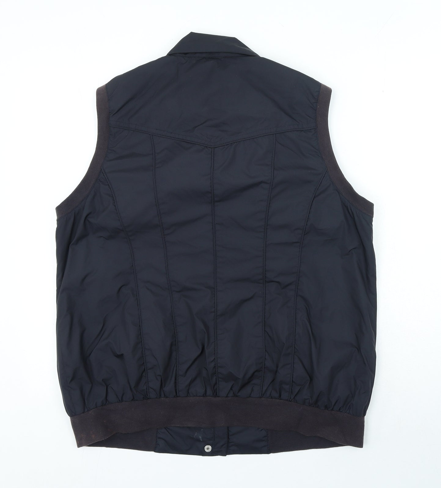 Per Una Womens Blue Gilet Jacket Size L Zip