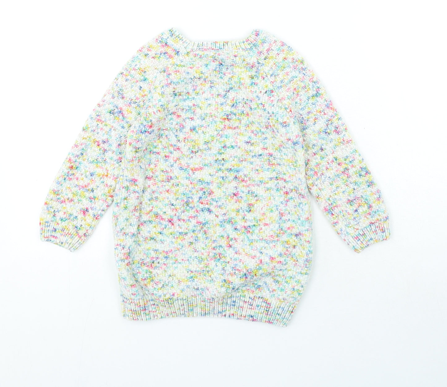 George Girls Multicoloured Crew Neck 100% Polyester Pullover Jumper Size 4-5 Years