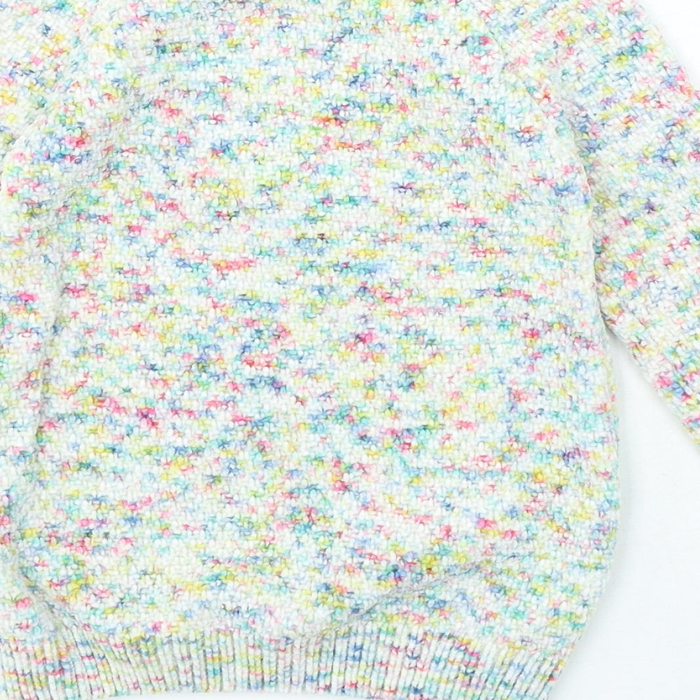 George Girls Multicoloured Crew Neck 100% Polyester Pullover Jumper Size 4-5 Years