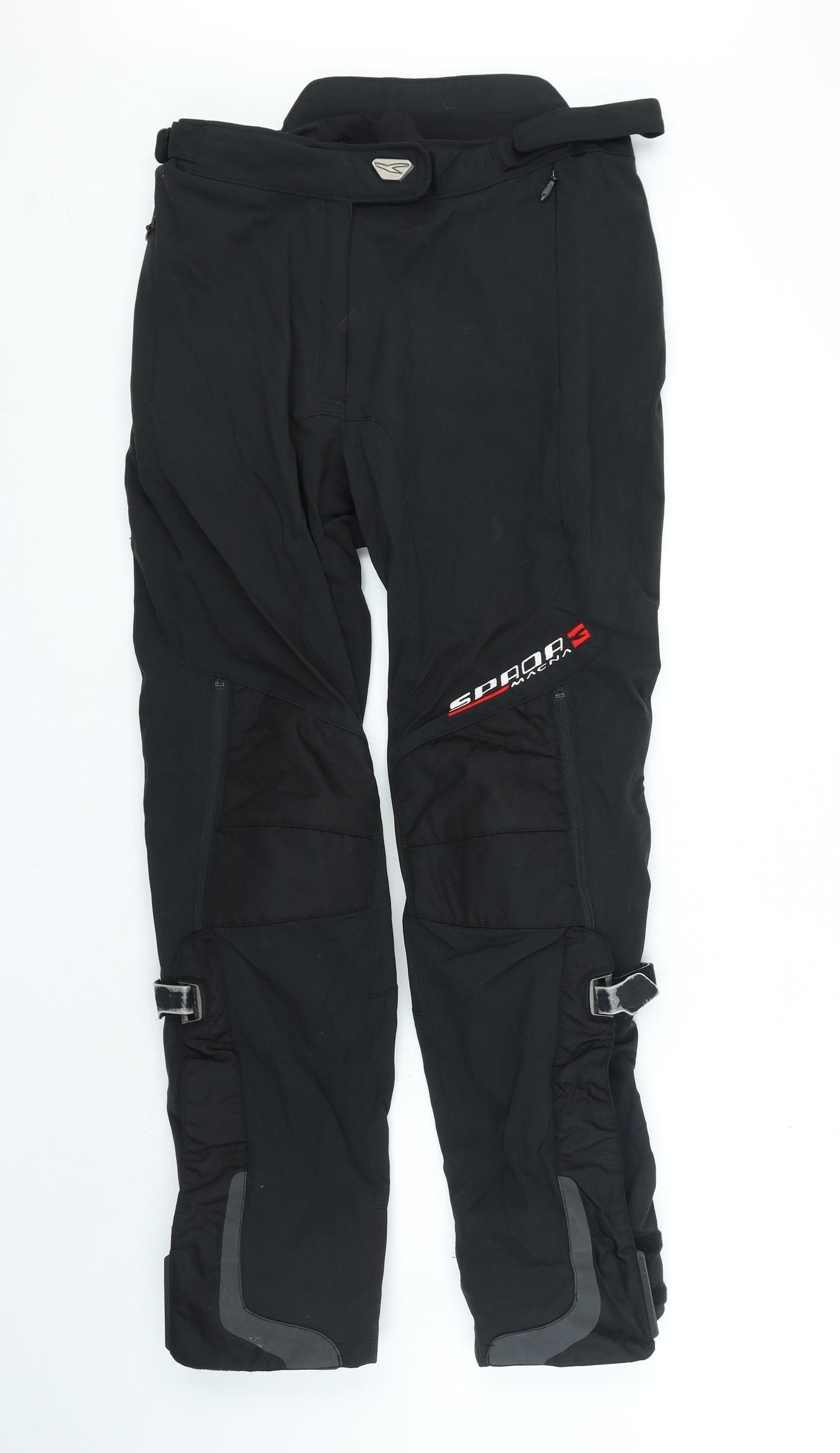 Spaoa Macna Mens Black Polyacrylate Fibre Snow Pants Trousers Size S L30 in Regular Zip - Knee Pads