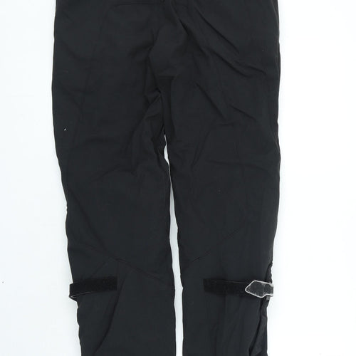 Spaoa Macna Mens Black Polyacrylate Fibre Snow Pants Trousers Size S L30 in Regular Zip - Knee Pads
