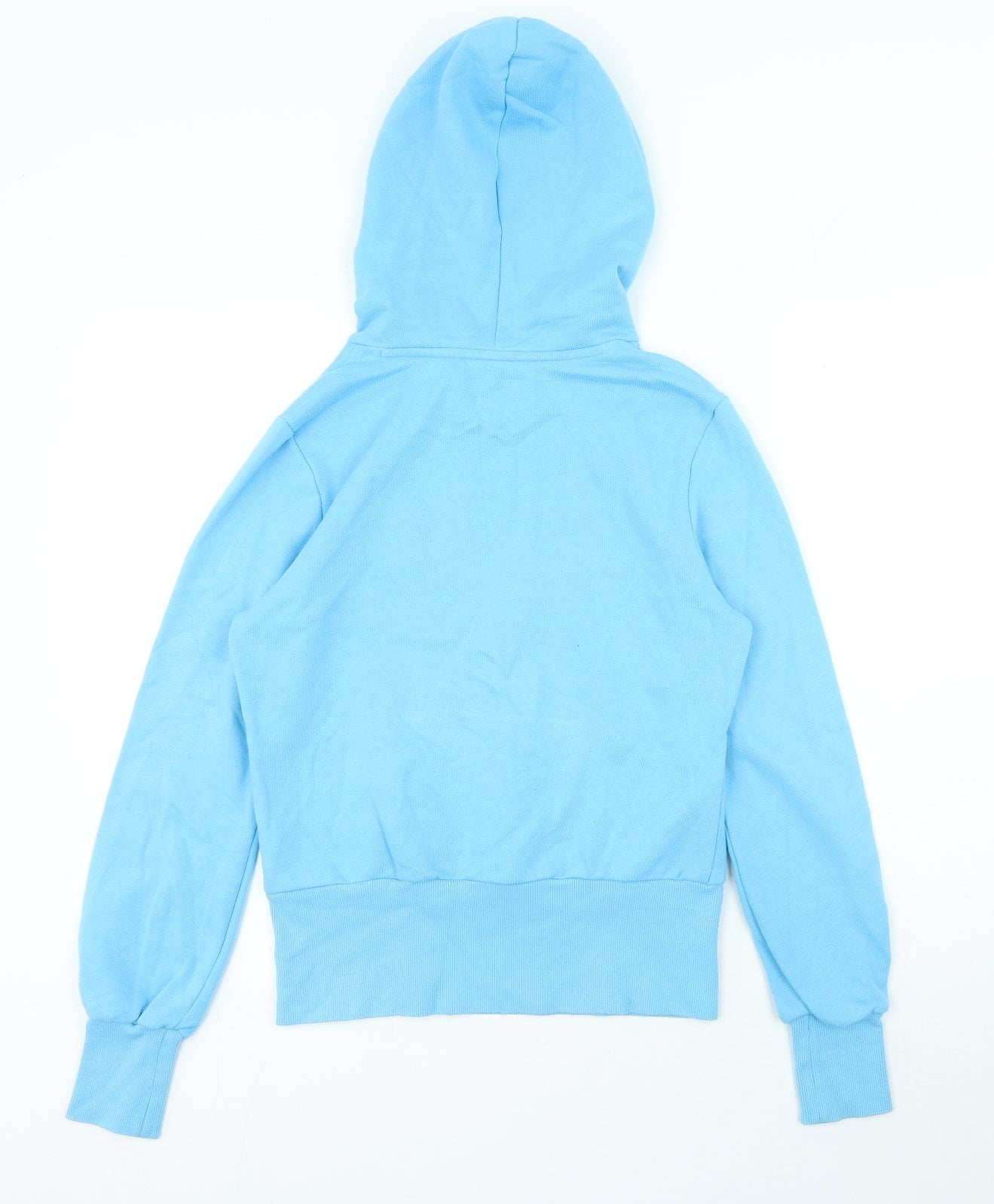 adidas Womens Blue Cotton Pullover Hoodie Size 10