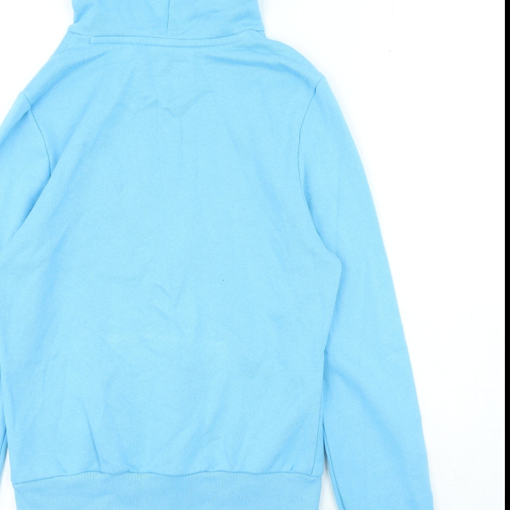 adidas Womens Blue Cotton Pullover Hoodie Size 10