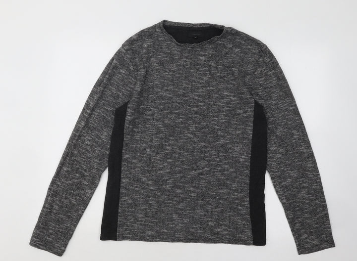 River Island Womens Grey Round Neck Acrylic Pullover Jumper Size S