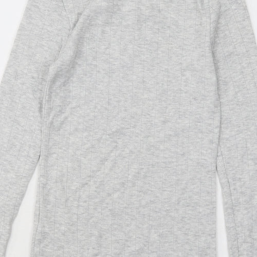 Marks and Spencer Womens Grey Scoop Neck Viscose Pullover Jumper Size 10