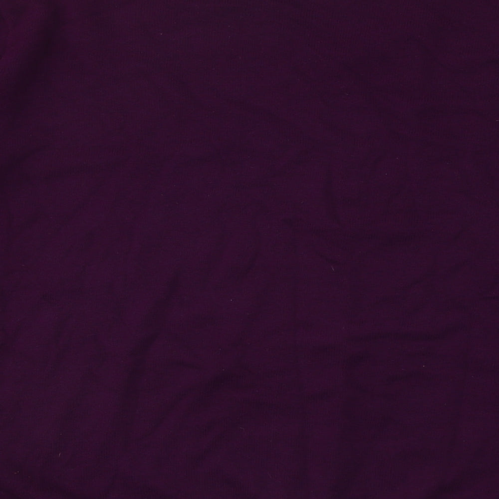 Cotton Traders Mens Purple V-Neck Cotton Pullover Jumper Size L