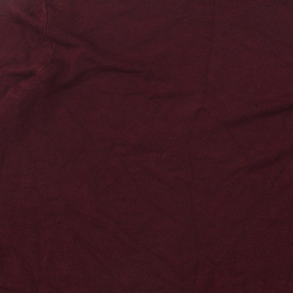 Marks and Spencer Womens Purple Round Neck Acrylic Pullover Jumper Size 14