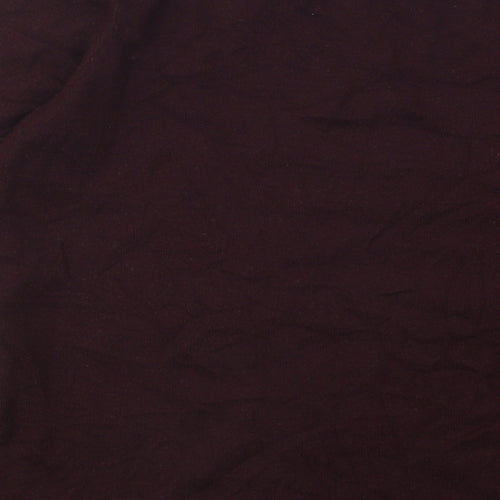 Warehouse Womens Purple Round Neck Geometric Viscose Pullover Jumper Size 12