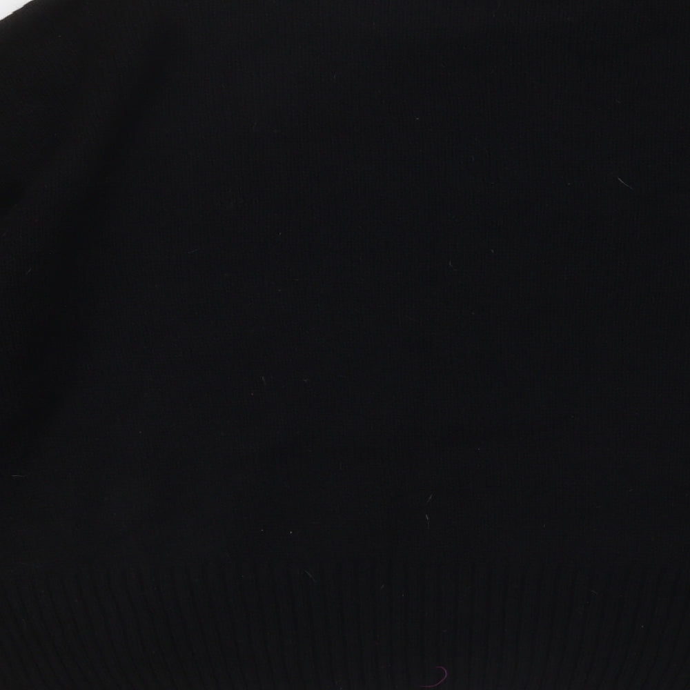 Primark Womens Black Round Neck Acrylic Pullover Jumper Size 14