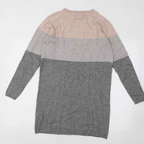 Only Womens Multicoloured Round Neck Acrylic Pullover Jumper Size S