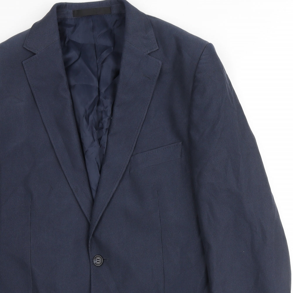 Marks and Spencer Mens Blue Polyester Jacket Suit Jacket Size M