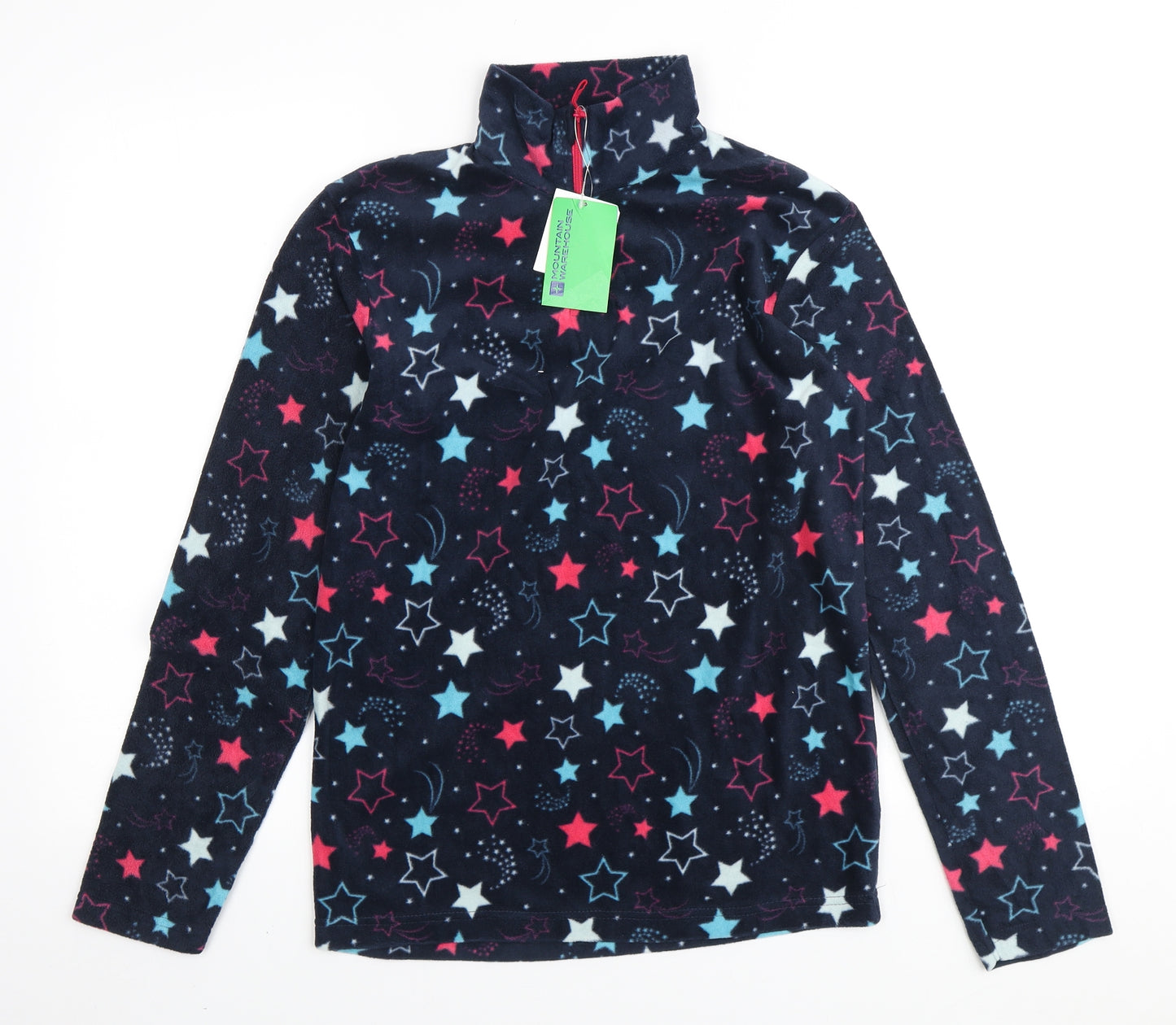 Mountain Warehouse Girls Blue Geometric Polyester Pullover Sweatshirt Size 13 Years Zip - Stars and Moons