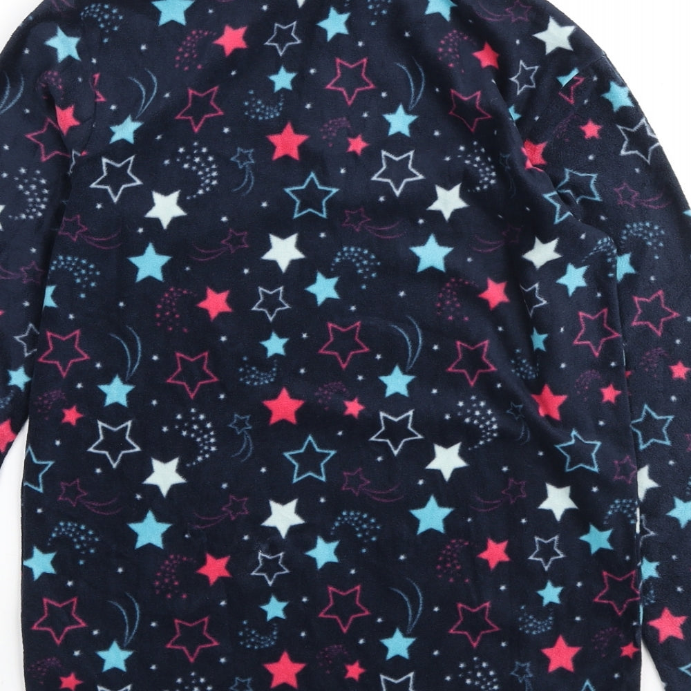 Mountain Warehouse Girls Blue Geometric Polyester Pullover Sweatshirt Size 13 Years Zip - Stars and Moons