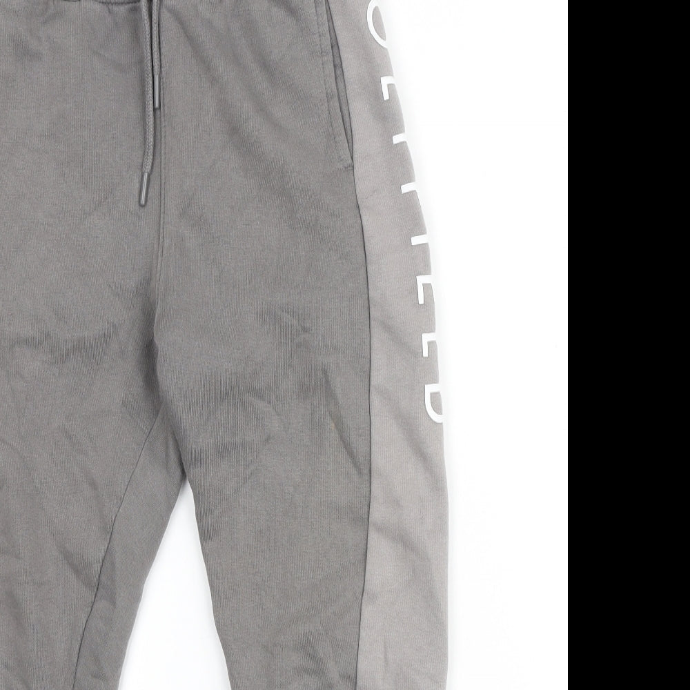 Holyfield Boys Grey Cotton Jogger Trousers Size 10-11 Years Regular Drawstring