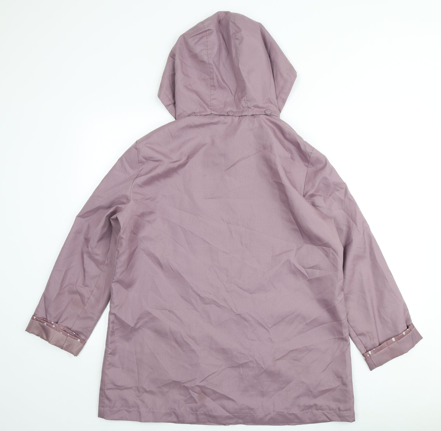 Anne De Lancay Womens Pink Anorak Coat Size M Button