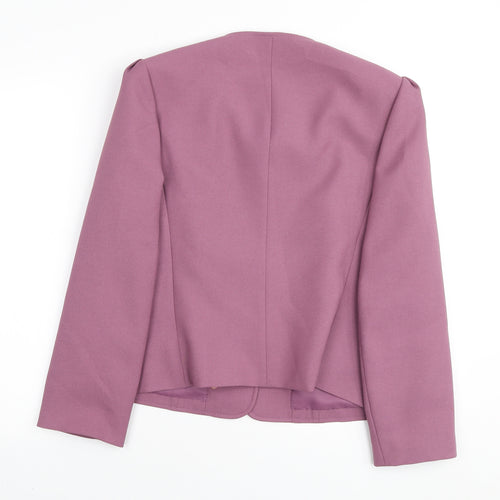 Dereta Womens Pink Polyester Jacket Blazer Size 16