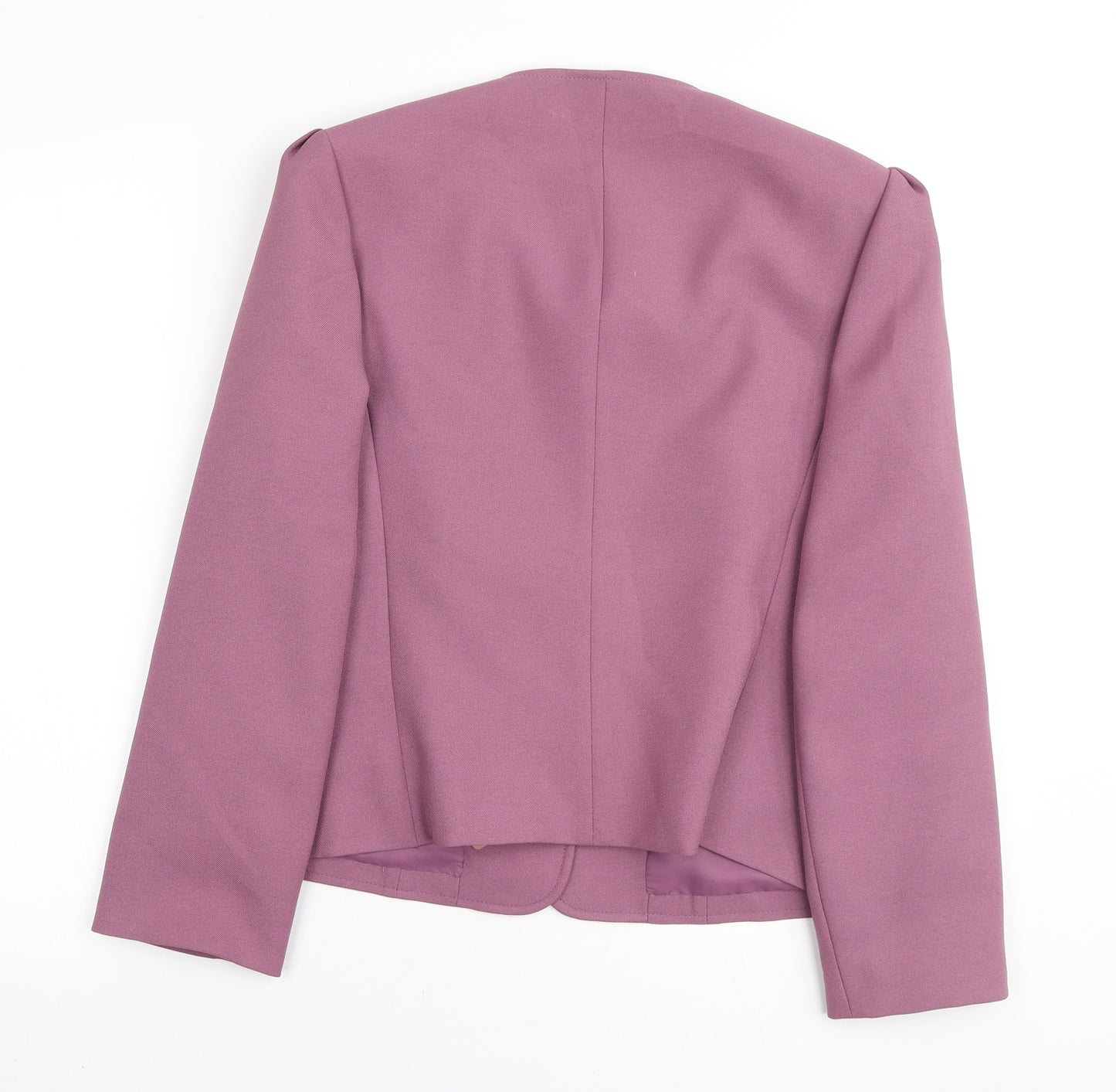 Dereta Womens Pink Polyester Jacket Blazer Size 16