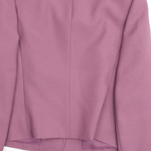 Dereta Womens Pink Polyester Jacket Blazer Size 16