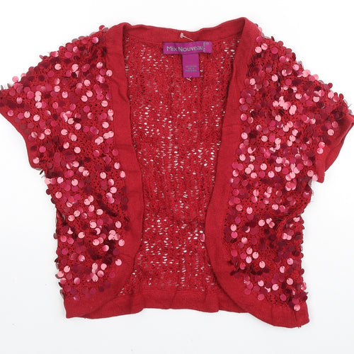 Mix Nouveau Womens Round Neck Cotton Shrug Jumper Size M