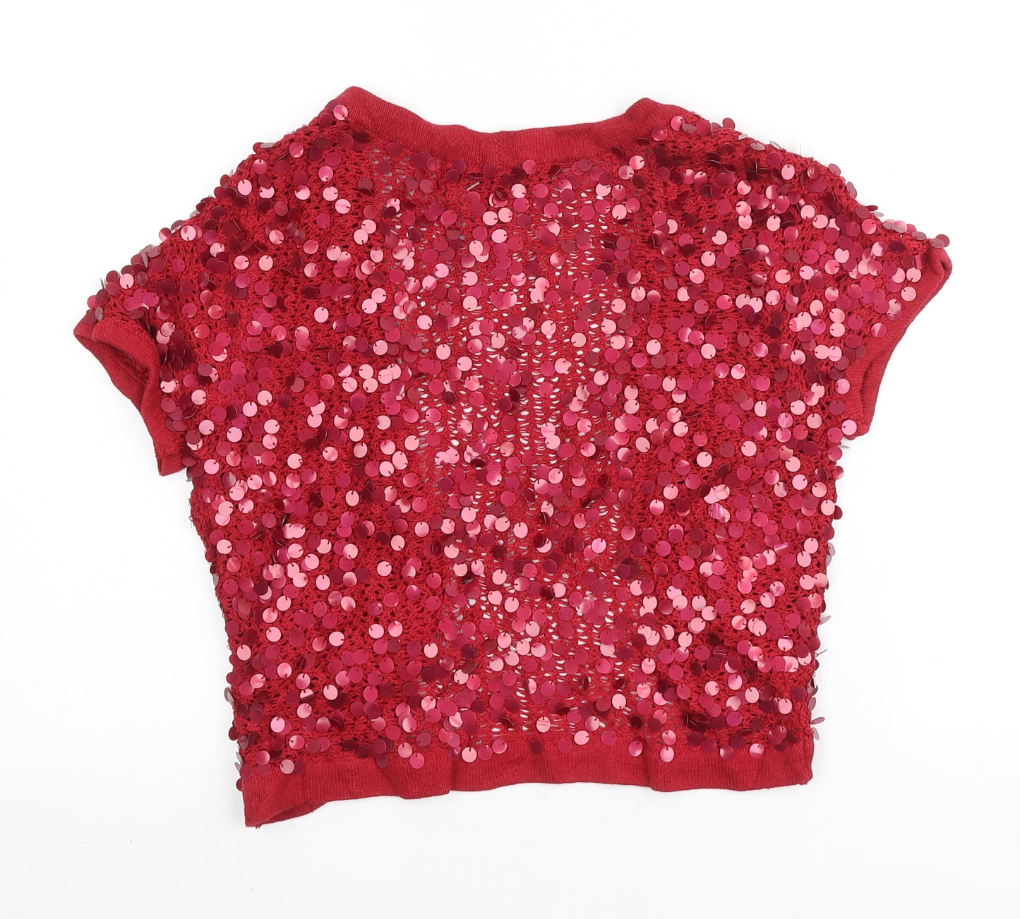 Mix Nouveau Womens Round Neck Cotton Shrug Jumper Size M