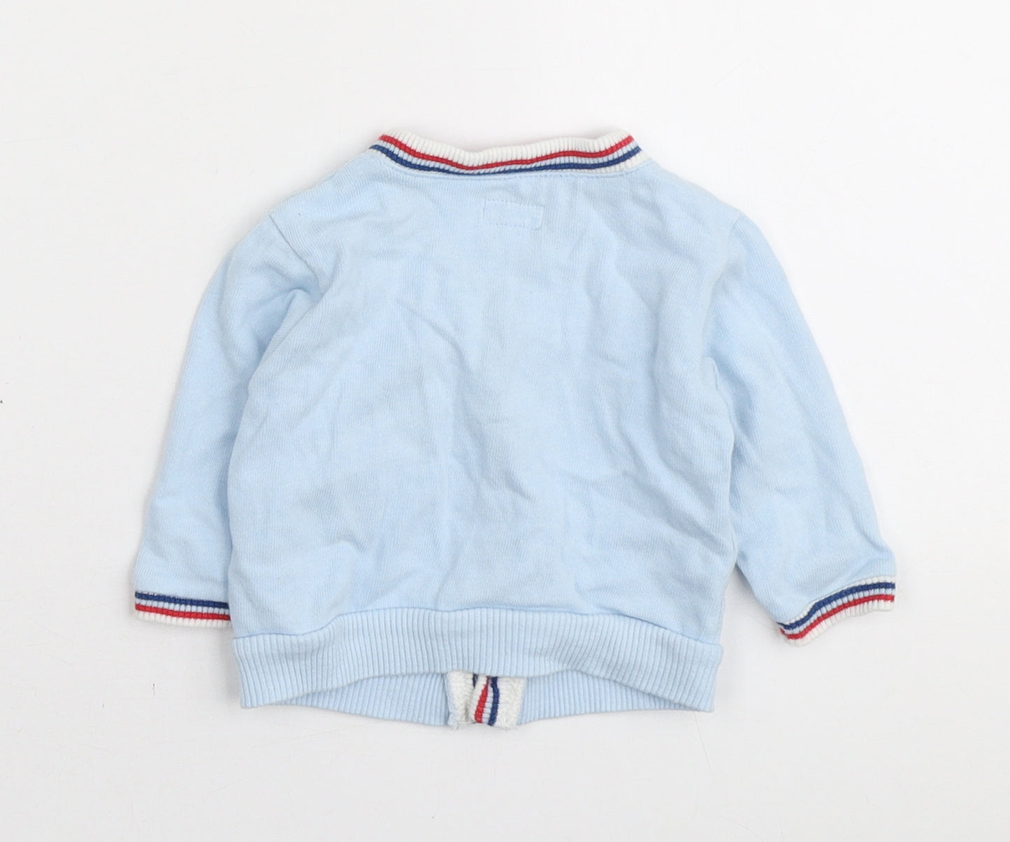 Disney Boys Blue Cotton Cardigan Jumper Size 0-3 Months Button - Mickey Mouse