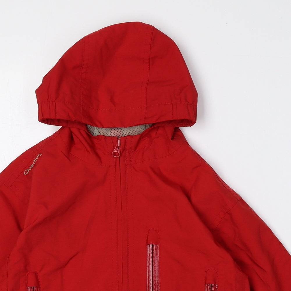 DECATHLON Baby Red Rain Coat Coat Size 18-24 Months Zip