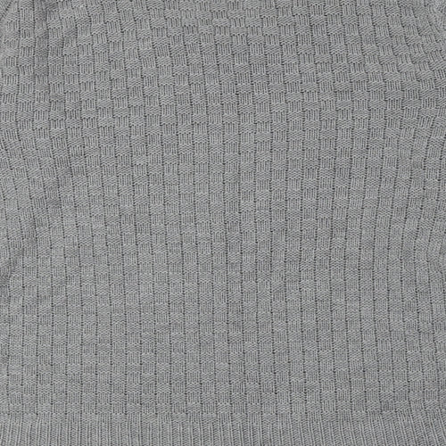 BE JEALOUS Mens Grey Crew Neck Acrylic Pullover Jumper Size M