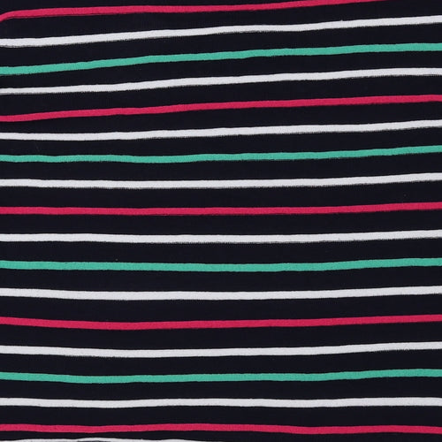 First Avenue Womens Multicoloured Round Neck Striped Polyester Pullover Jumper Size L