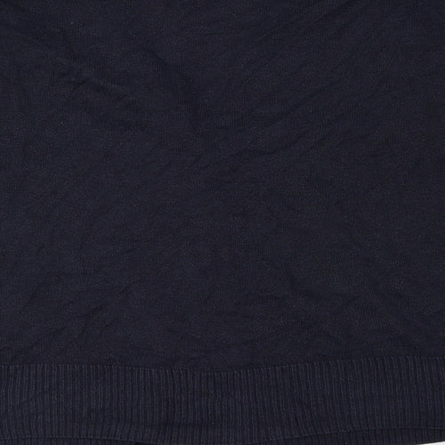 Russell Collection Womens Blue V-Neck Polyester Cardigan Jumper Size M